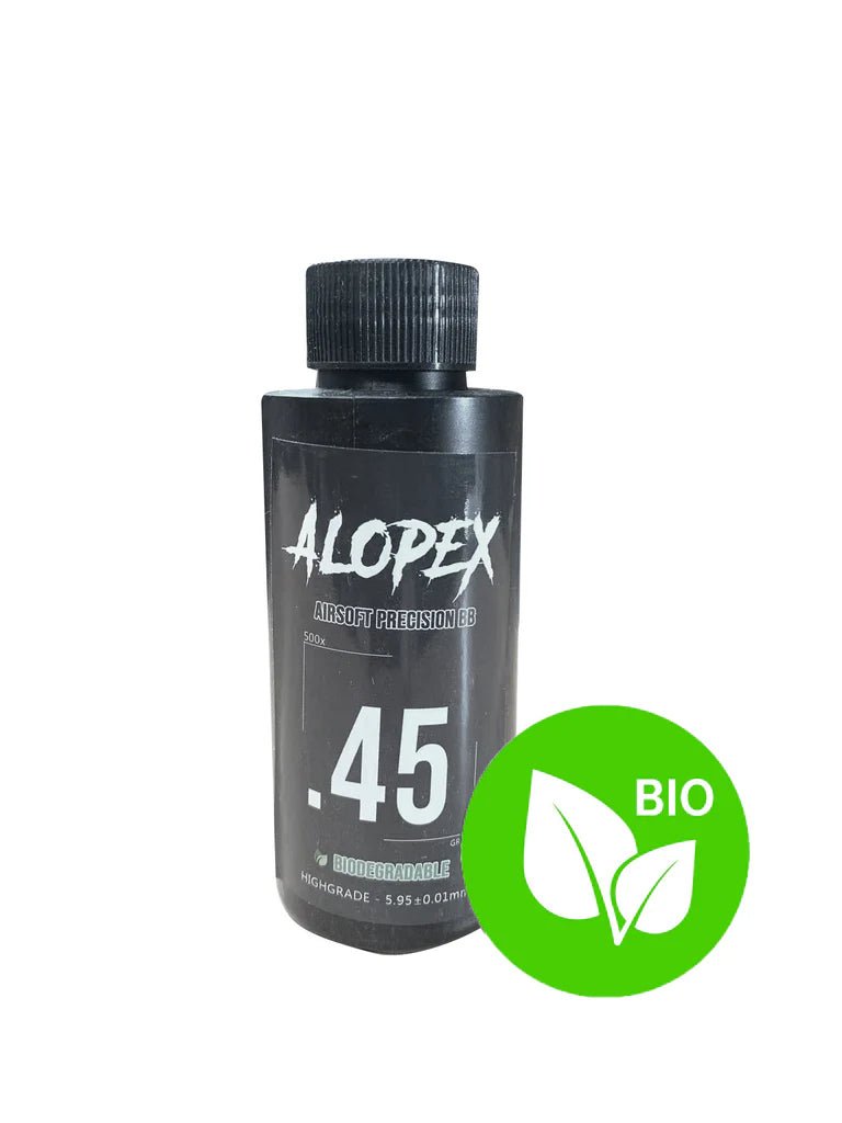 Alopex 0.45g BIO Precision White BB's - 500rds - Airsoft Central