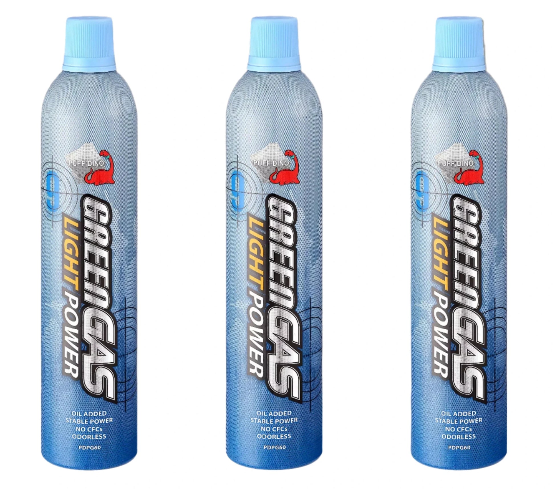 3x 9kg Puff Dino Airsoft Green Gas Bundle - Airsoft Central