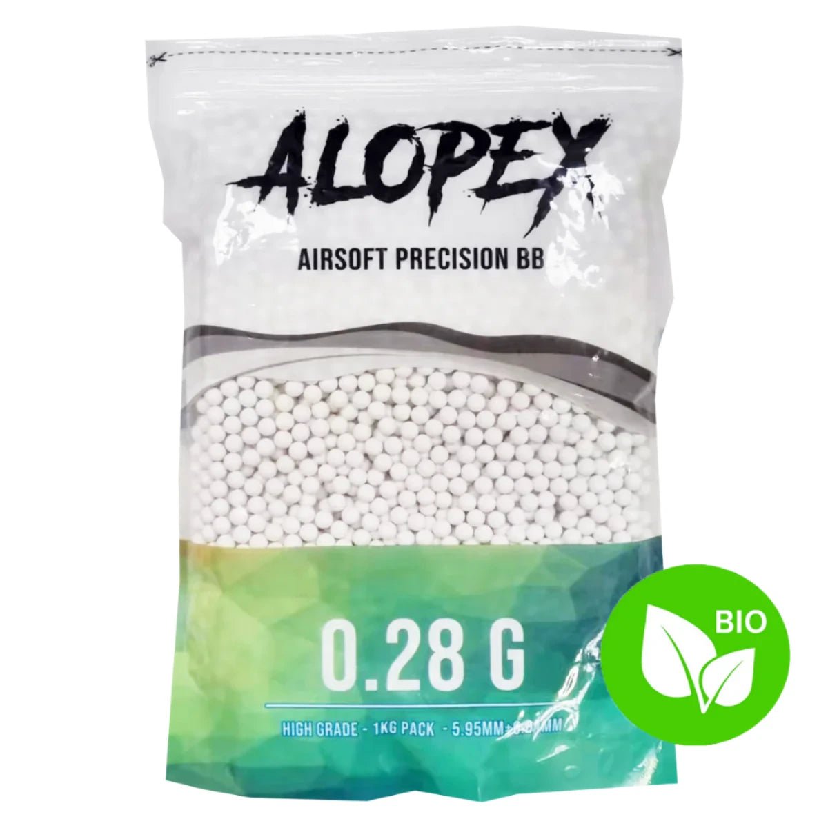 Alopex 0.28g BIO Precision White BB's - 1KG - Airsoft Central