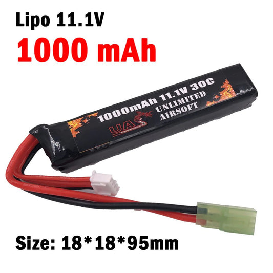 UAS - 11.1V 1000mAh LiPo Battery - Stick Type - Airsoft Central